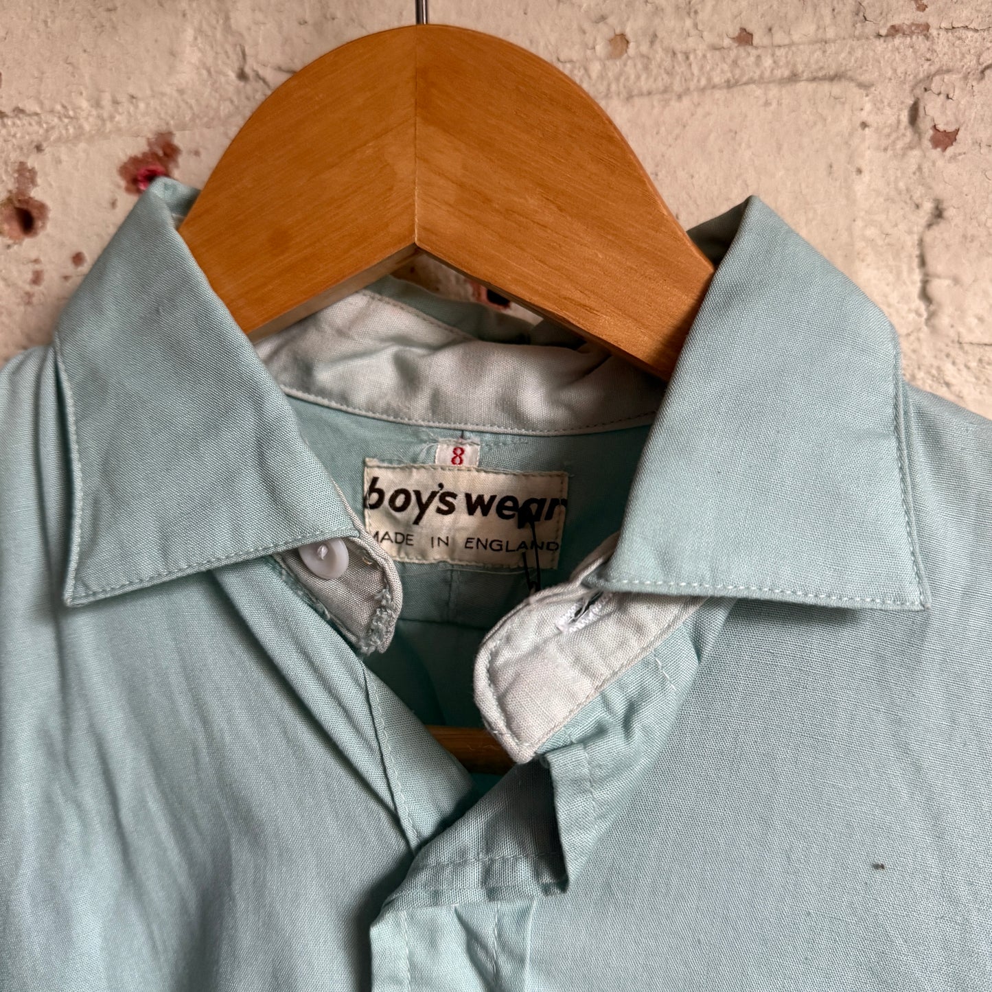 1950s Turquoise British Pullover Cotton Shirt