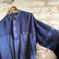 1980s Navy Faded Cotton Button Sweatshirt Shirt