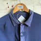 1980s Navy Faded Cotton Button Sweatshirt Shirt