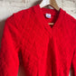 1970s Red Patterned Towelling Knitted Jumper