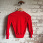 1970s Red Patterned Towelling Knitted Jumper