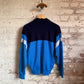 1980s Blue and Navy Zip Up Track Top