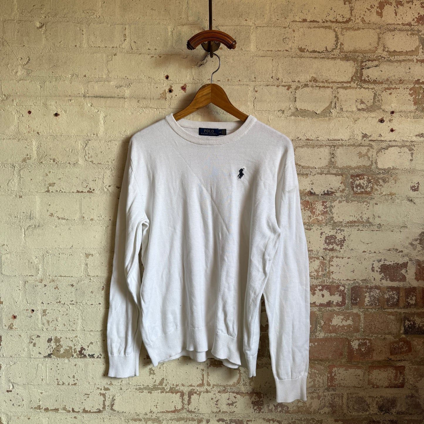 Vintage White Ralph Lauren Knitted Jumper