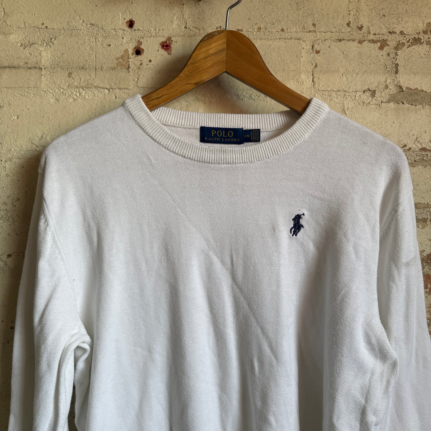 Vintage White Ralph Lauren Knitted Jumper