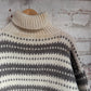 1960s Beige Norwegian Knitted Roll Neck Jumper