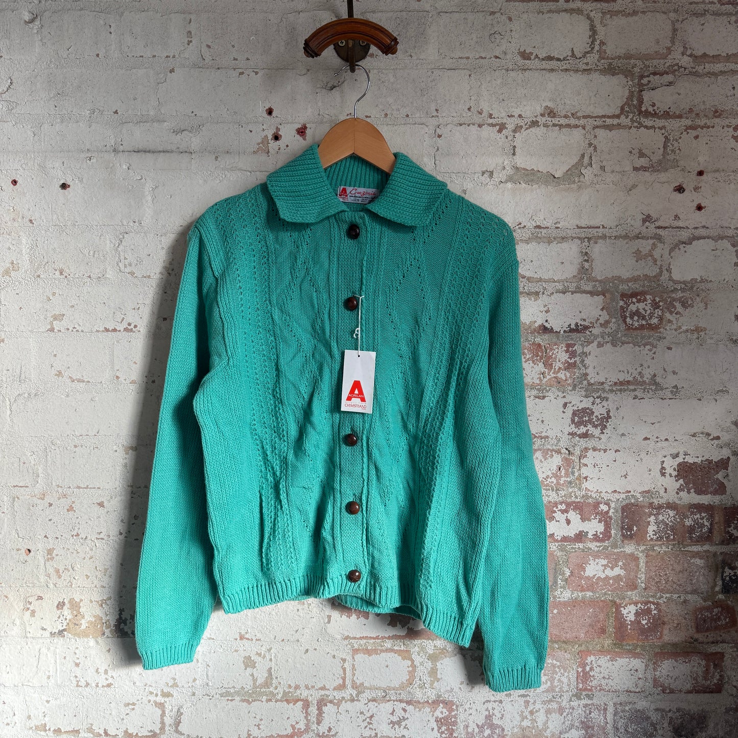 1960s Turquoise Knitted British Jumper