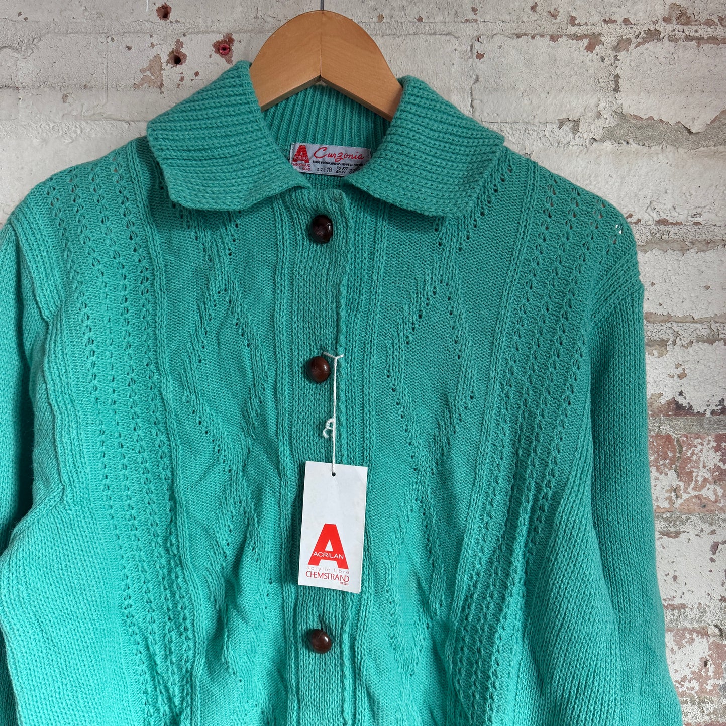 1960s Turquoise Knitted British Jumper