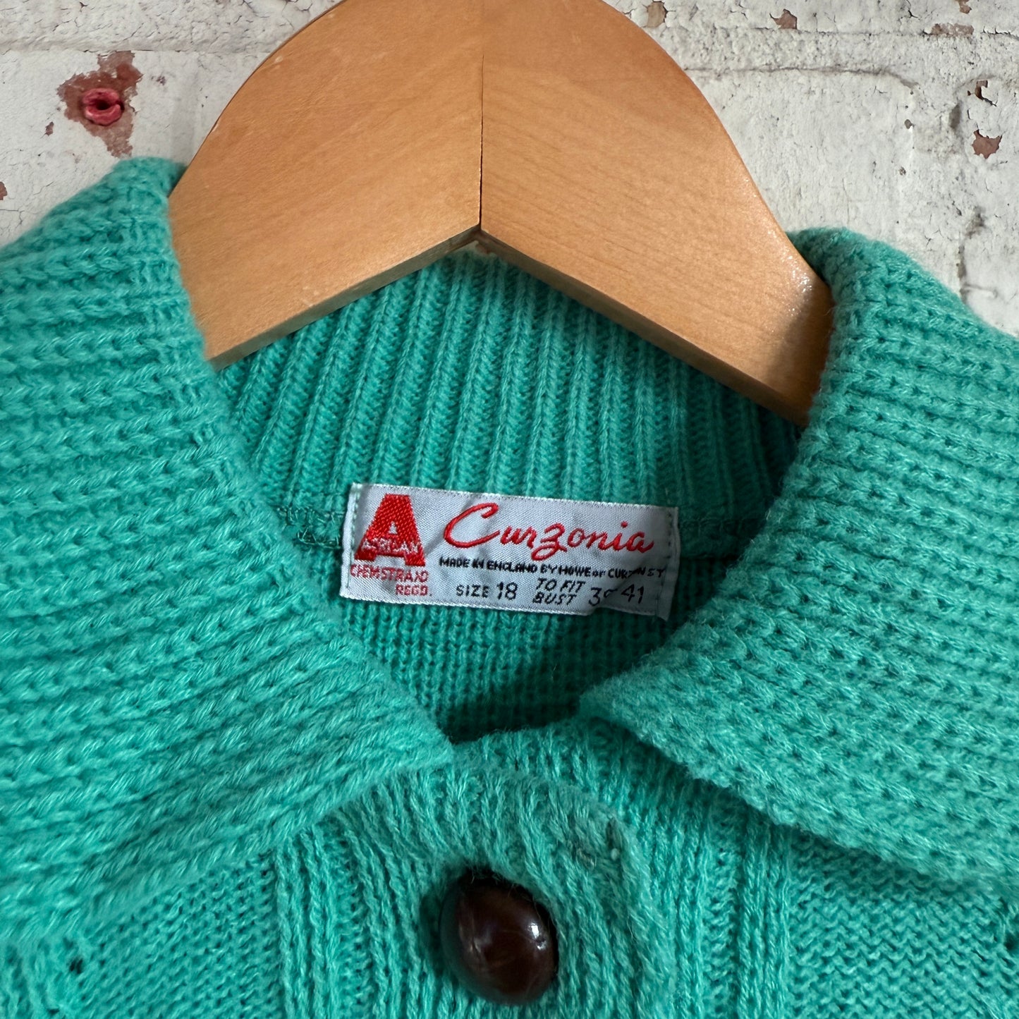 1960s Turquoise Knitted British Jumper