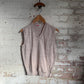 1950s Beige British Wool Knitted Tank Top Jumper
