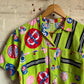 1980s Green Pop Art Graphic Short Sleeved Shirt
