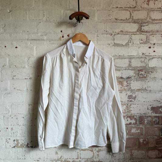 1980s Striped Cotton St Michaels Blouse Shirt