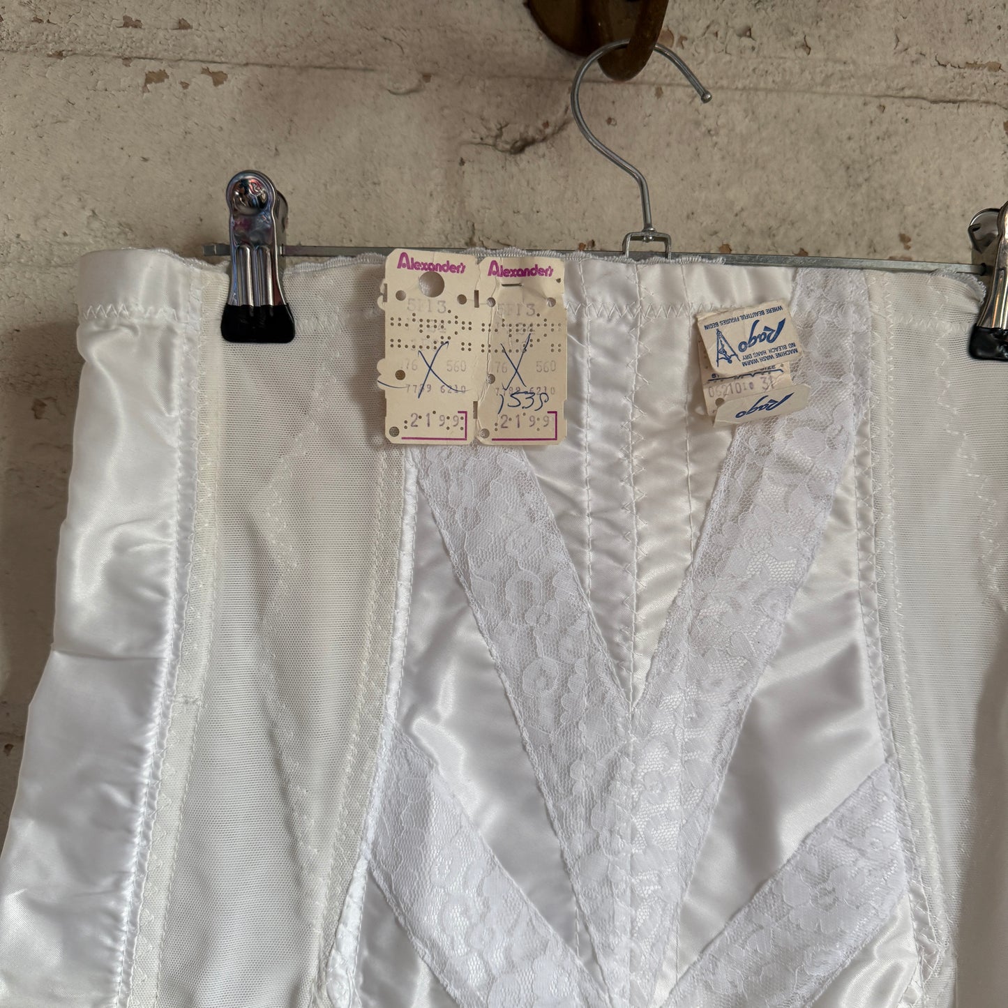 1960s White Dead Stock Italian Corset