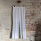 1970s White St Michaels Flared Trousers