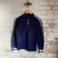 1980s Navy Zip Up Track Top Jumper