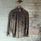 1980s Purple Paisley Printed Button Shirt