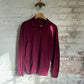 1980s Burgundy Maroon British Polo Shirt Top