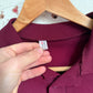 1980s Burgundy Maroon British Polo Shirt Top