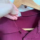 1980s Burgundy Maroon British Polo Shirt Top