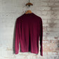 1980s Burgundy Maroon British Polo Shirt Top