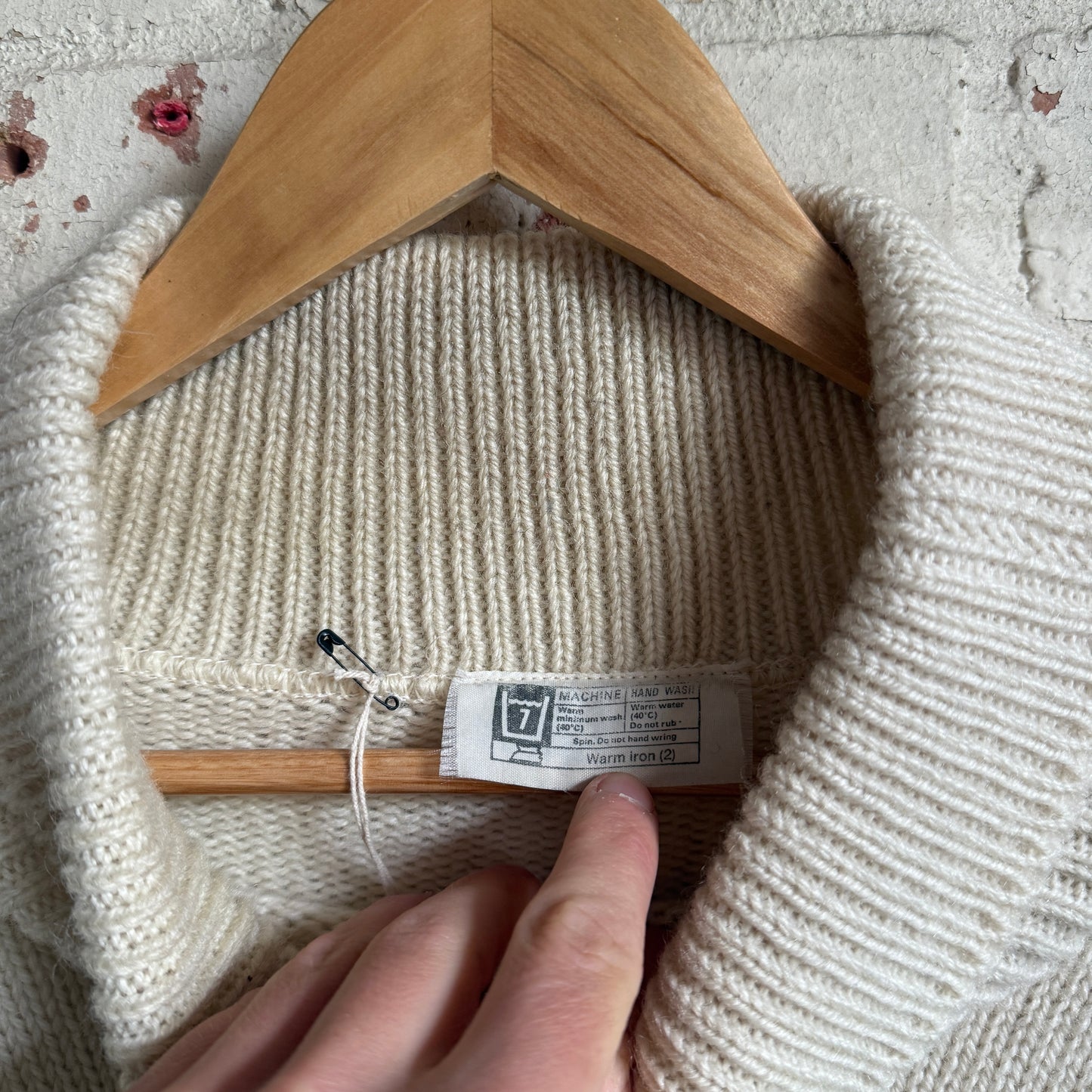 1960s British Military Cream Submariner Knitted Jumper