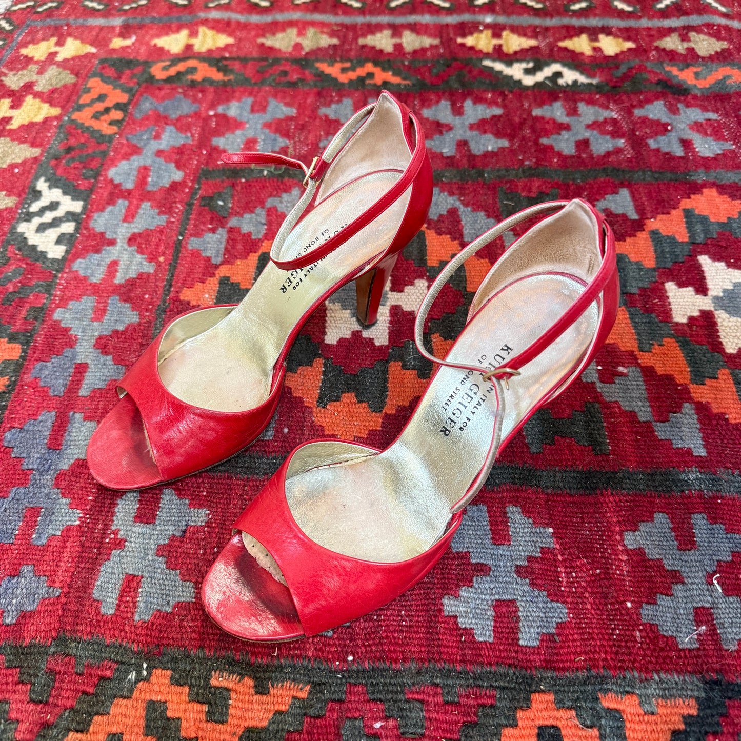 1990s Red Kurt Geiger Heeled Shoes