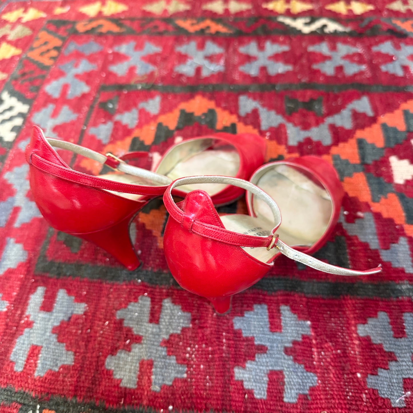 1990s Red Kurt Geiger Heeled Shoes