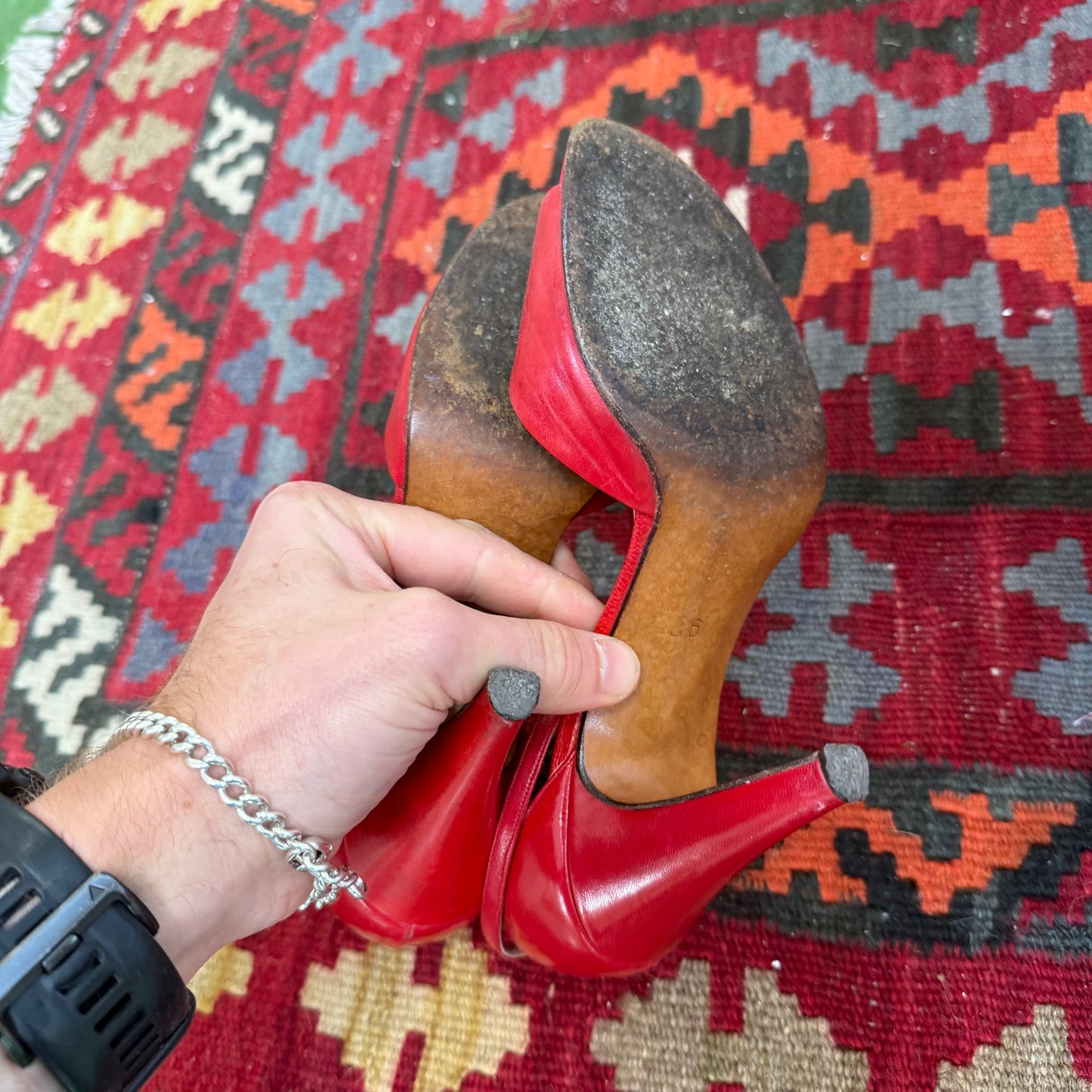 1990s Red Kurt Geiger Heeled Shoes