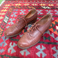 1950s 1952 Brown British Formal Leather Shoes
