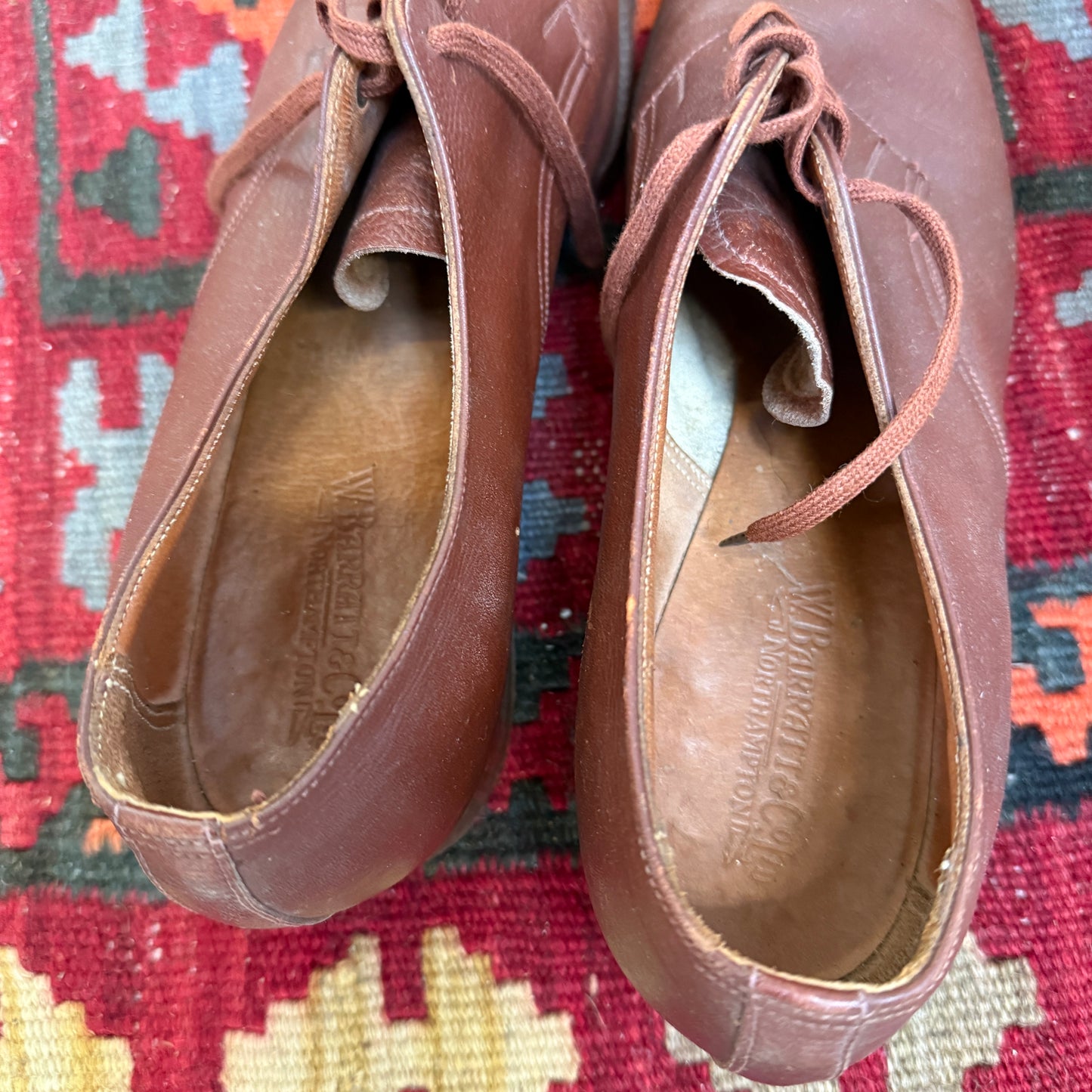 1950s 1952 Brown British Formal Leather Shoes