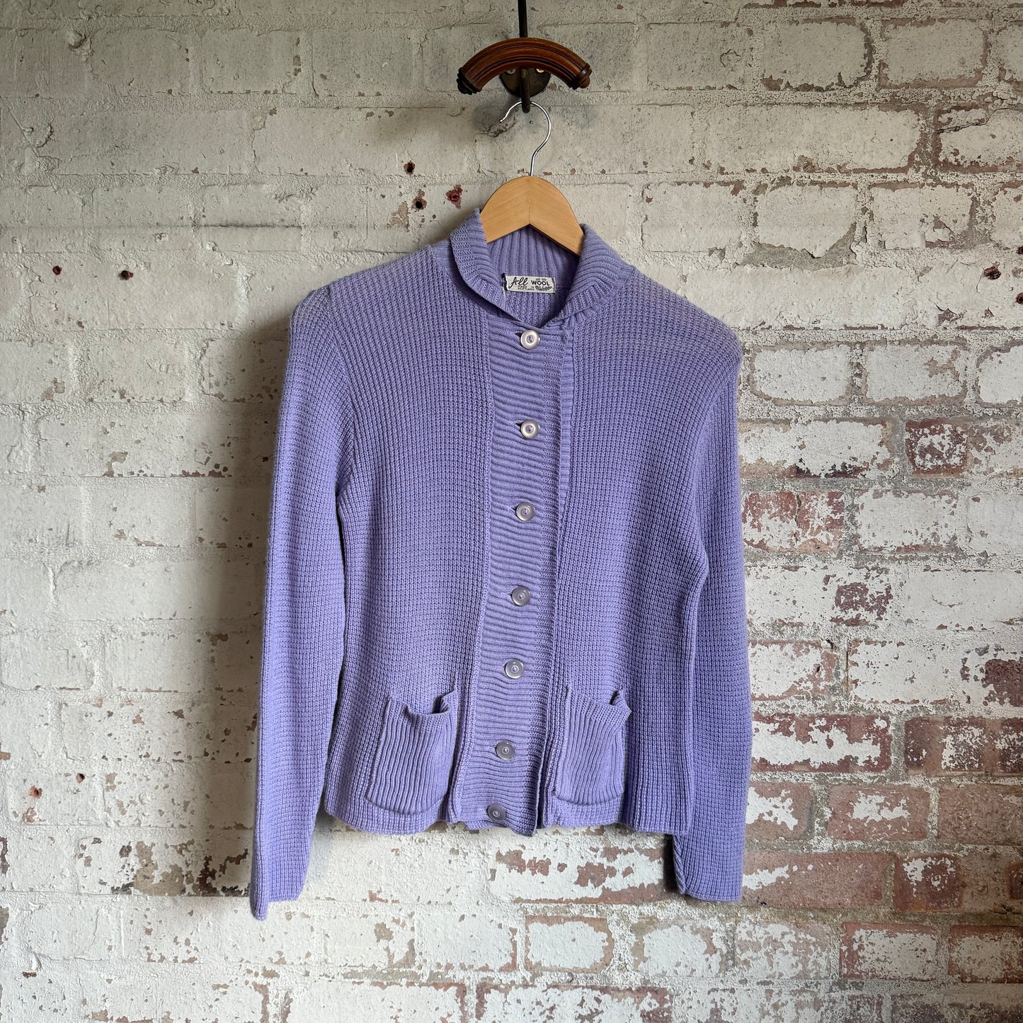 1950s Lilac Wool British Knitted Jumper
