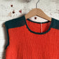 1970s Orange and Green Kids Tank Top Jumper