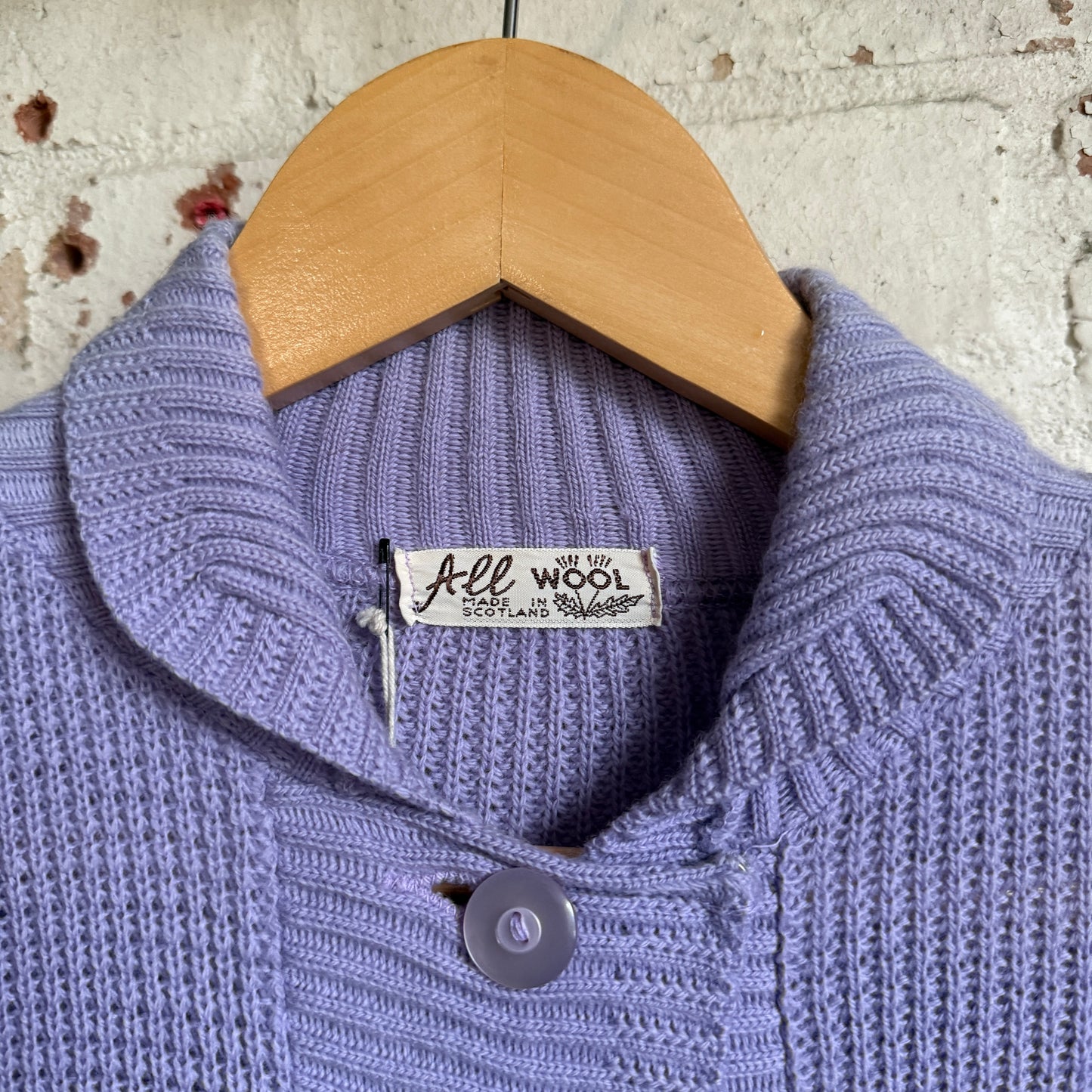 1950s Lilac Wool British Knitted Jumper