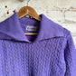 1940s 1950s Purple Wool British Knitted Jumper