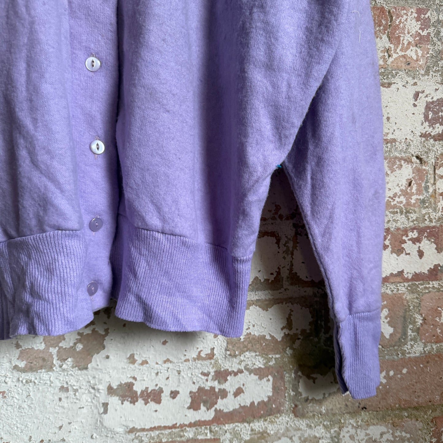 1960s Purple Acrylic British Button Cardigan Jumper