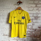 Vintage Yellow Nike PSG Football Away Kit Shirt