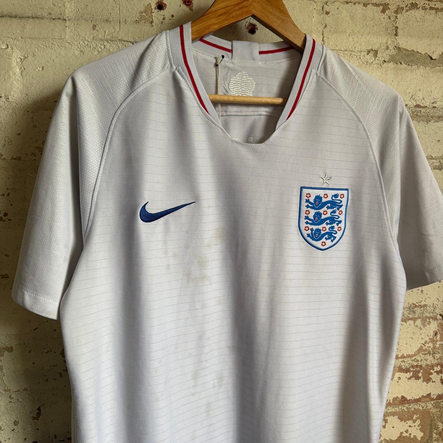 White Nike England Home Football Kit Shirt