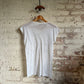 1980s White Levis Netting Vest T-Shirt Top