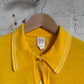 1960s 1970s Yellow Italian Knitted Polo Shirt Top