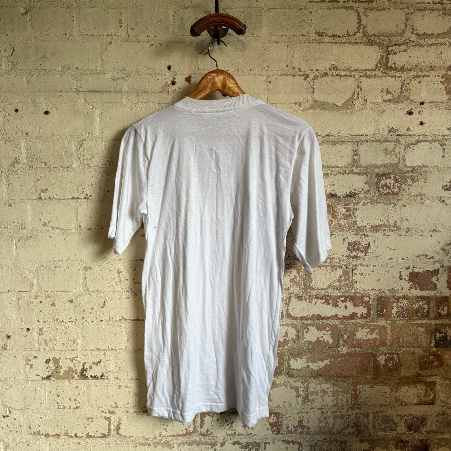 1980s White Cotton Blank T-Shirt