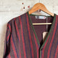 1960s Patterned British Wool Knitted Cardigan Jumper