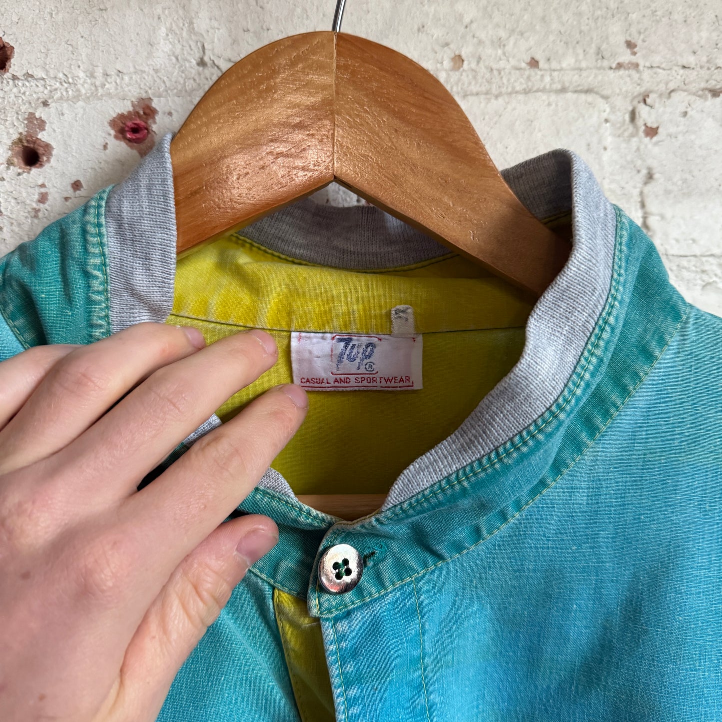 1980s Cotton Zip Button Unusual Sweatshirt