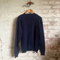 1970s 1980s Navy Guernsey Patterned Fisherman Jumper