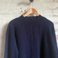 1970s 1980s Navy Guernsey Patterned Fisherman Jumper