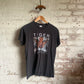 2000s Black Faded Tiger Adoption Graphic T-Shirt