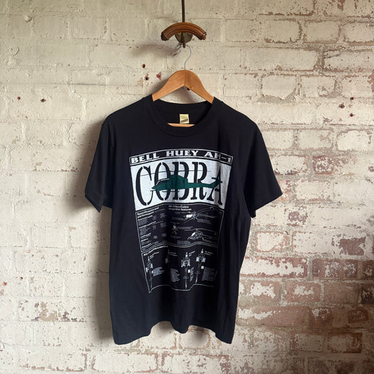 1990s Black Graphic 'Cobra' T-Shirt
