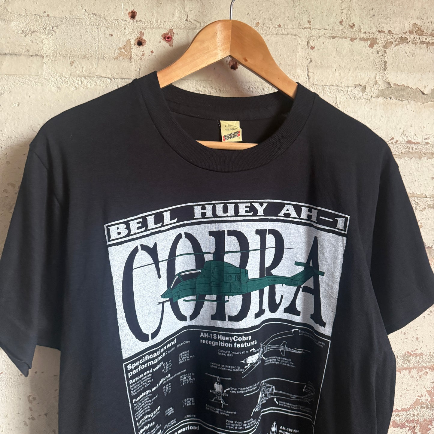 1990s Black Graphic 'Cobra' T-Shirt