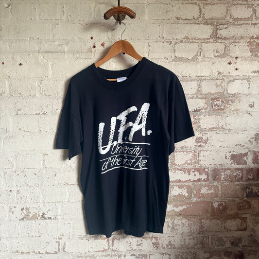 1990s Black 'UFA ' Graphic T-Shirt