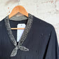 1950s Black Sequin Knitted Top