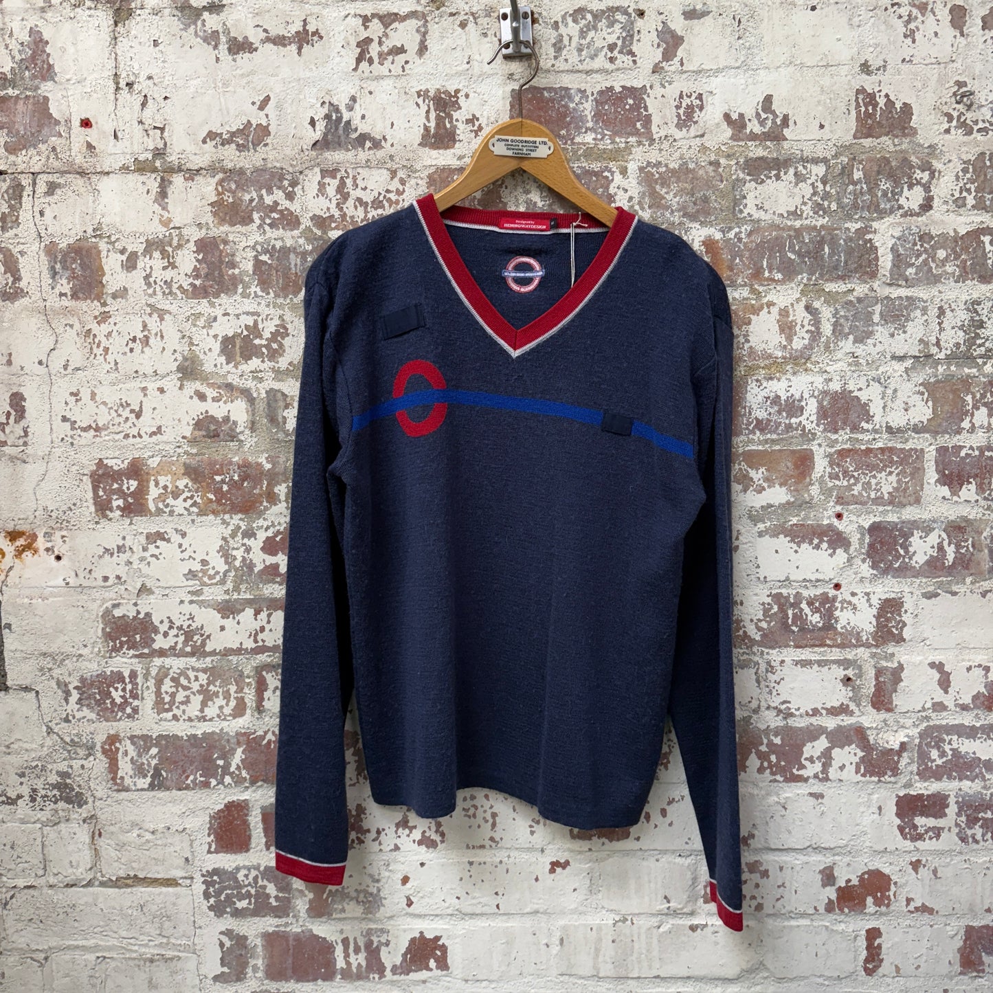 Navy British Underground Knitted Work Jumper