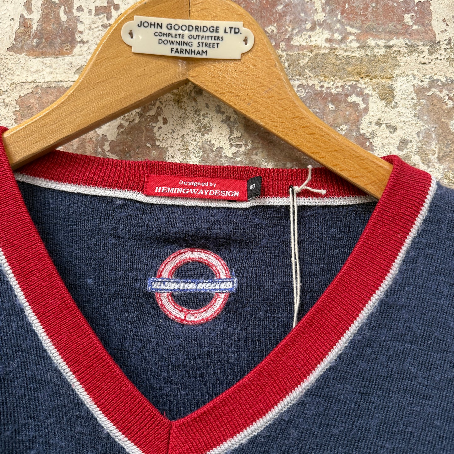 Navy British Underground Knitted Work Jumper